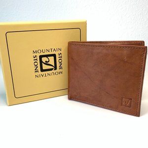 Stone Mountain Men's Wallet Tan Leather RFID